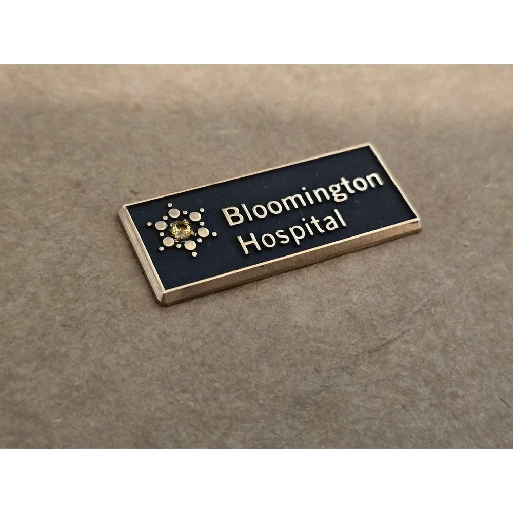 Bloomington Hospital Indiana 10K Gold Filled Lapel Vest Hat Pin H13